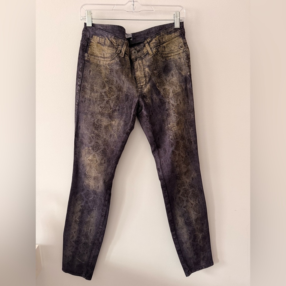 Snake Print Jeans. Size 30.